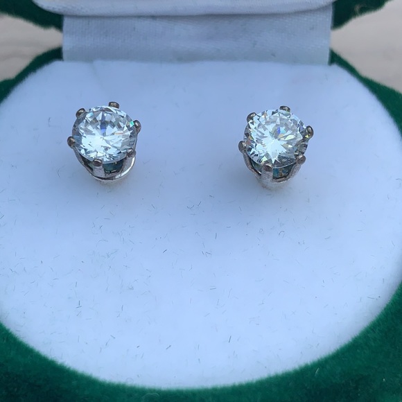 New Clear CZ Stud Earrings packaged beautifully - Picture 3 of 4